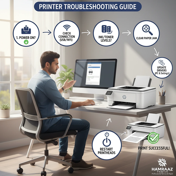 مشکل پرینت نگرفتن پرینتر HP چیست