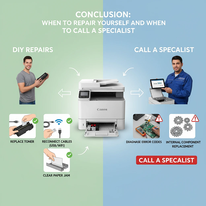 نتیجه‌گیری: چه زمانی خودتان تعمیر کنید و چه زمانی به متخصص مراجعه نمایید؟