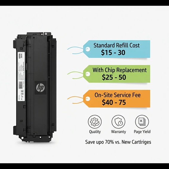 هزینه شارژ کارتریج HP چقدر است ؟