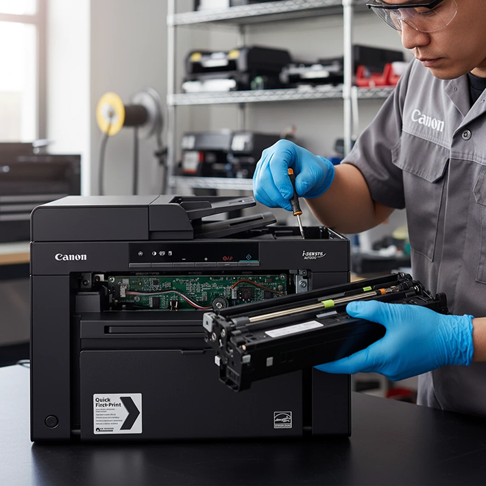 آموزش تصویری نحوه رفع ارور پرینتر canon mf3010