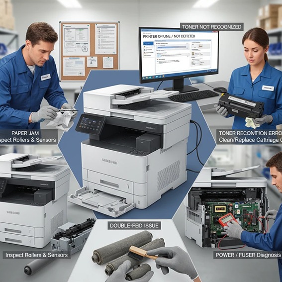 مشکلات رایج پرینترهای سامسونگ و راه حل رفع آنها