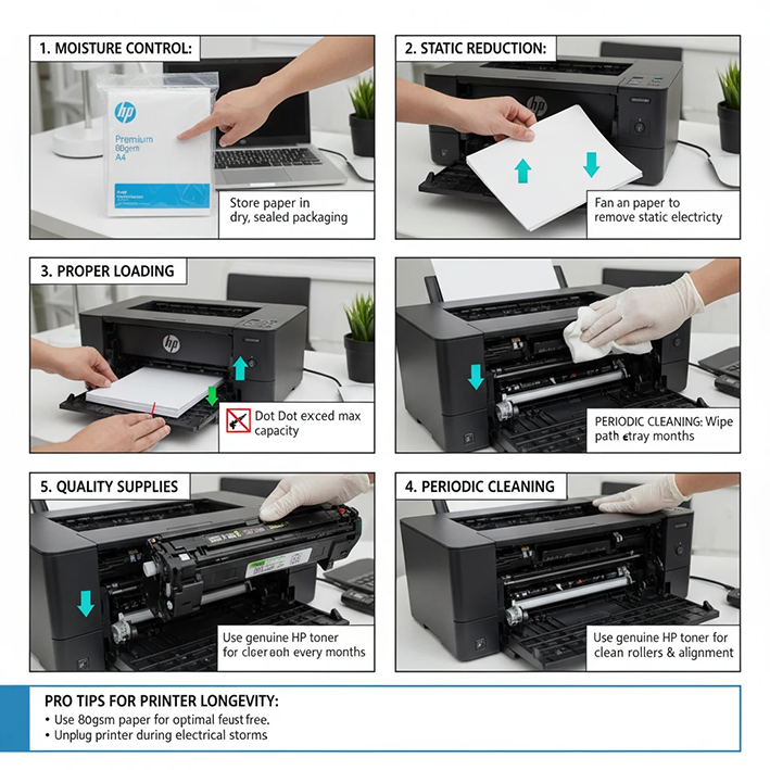 چگونه برای همیشه از شر گیر کردن کاغذ در HP P1102 خلاص شویم؟ (راهنمای پیشگیری)