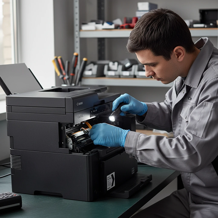 آموزش تصویری نحوه رفع ارور پرینتر canon mf3010