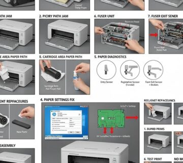 گیر کردن کاغذ در چاپگر HP P1102